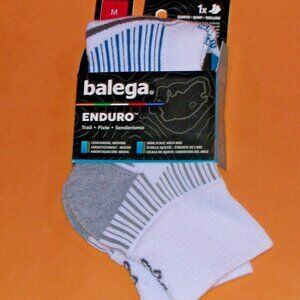 Balega Enduro Trail Medium Cushion Unisex Quarter Socks Men's Medium NWT White